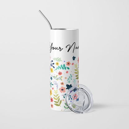 Personalised Tumbler Wildflower  D5