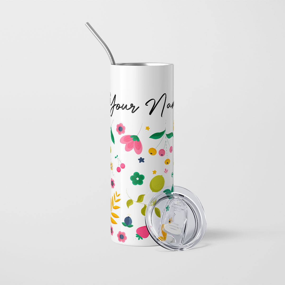 Personalised Tumbler Wildflower  D6