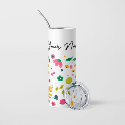 Personalised Tumbler Wildflower  D6