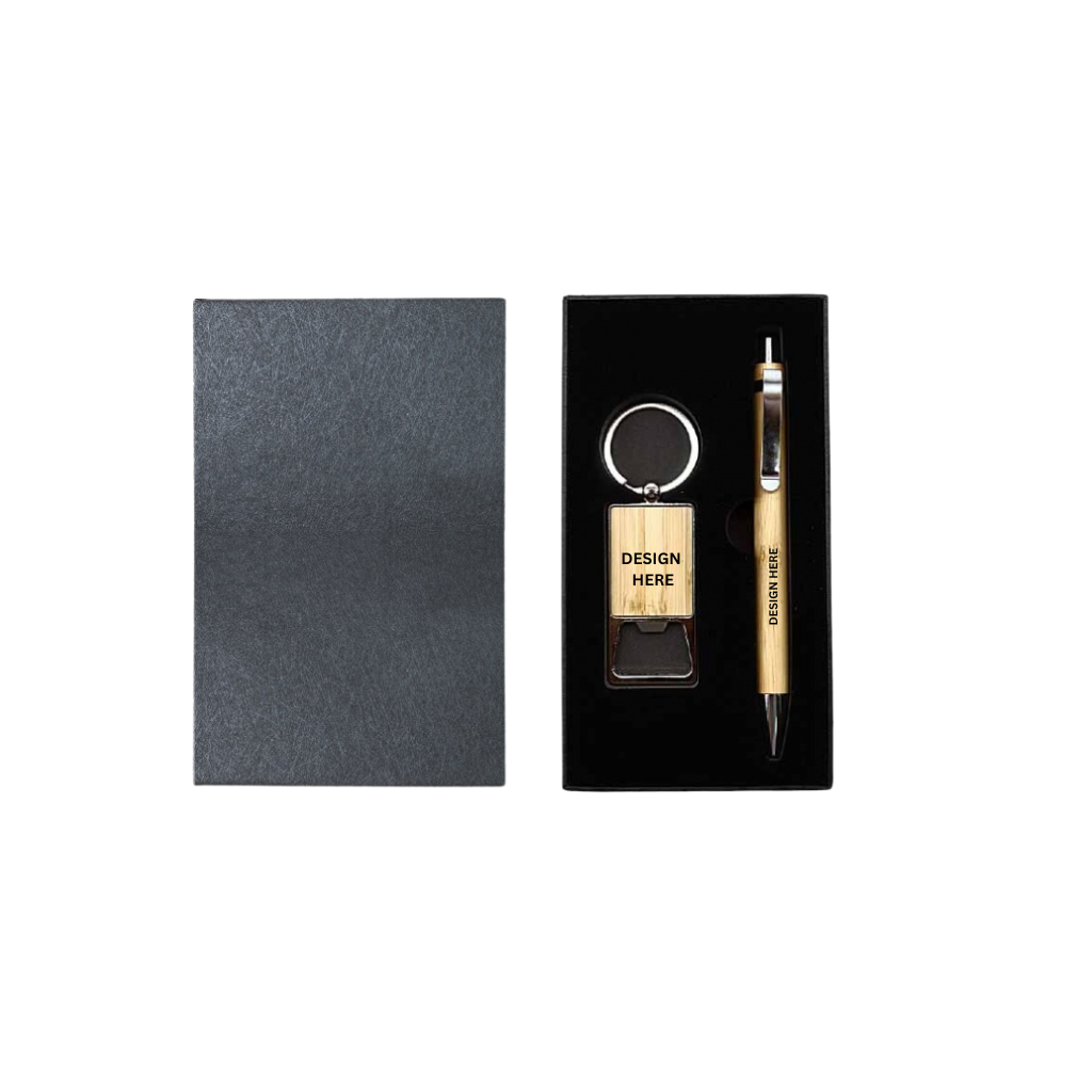 GB15 Gift Box Set  Wooden Keychain & Pen | Employee appreciation | Corporate Event | Corporate Gift Set | VIP Client gifts | Company anniversary gift | Premiumgift Supplier