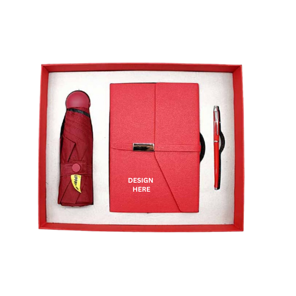 GB16 Gift Box Set Umbrella , Notebook & Metal Pen