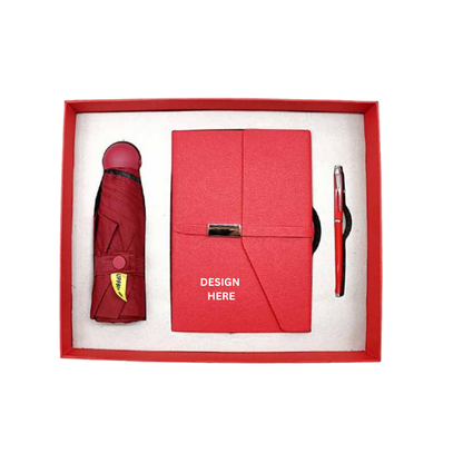 GB16 Gift Box Set Umbrella , Notebook & Metal Pen