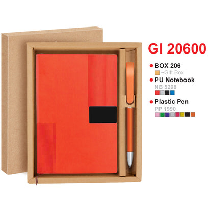 GI20600 Corporate Gift Set | PU Notebook | Metal pen