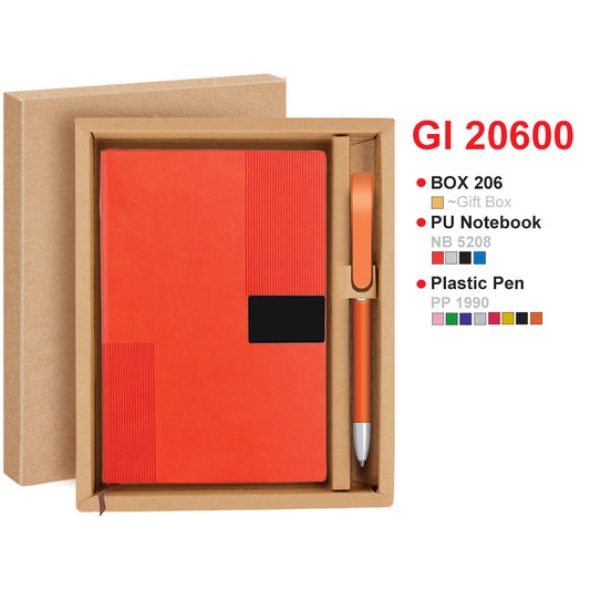GI20600 Corporate Gift Set | PU Notebook | Metal pen
