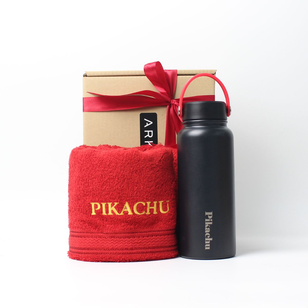 Personalised Gift Set Towel and tumbler thermos with custom name