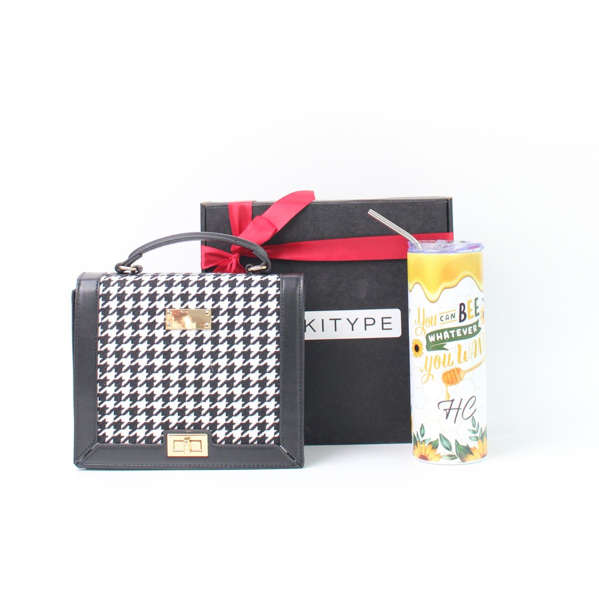 Personalised Gift Set Chloe totebag and sublimation Tumbler with custom name