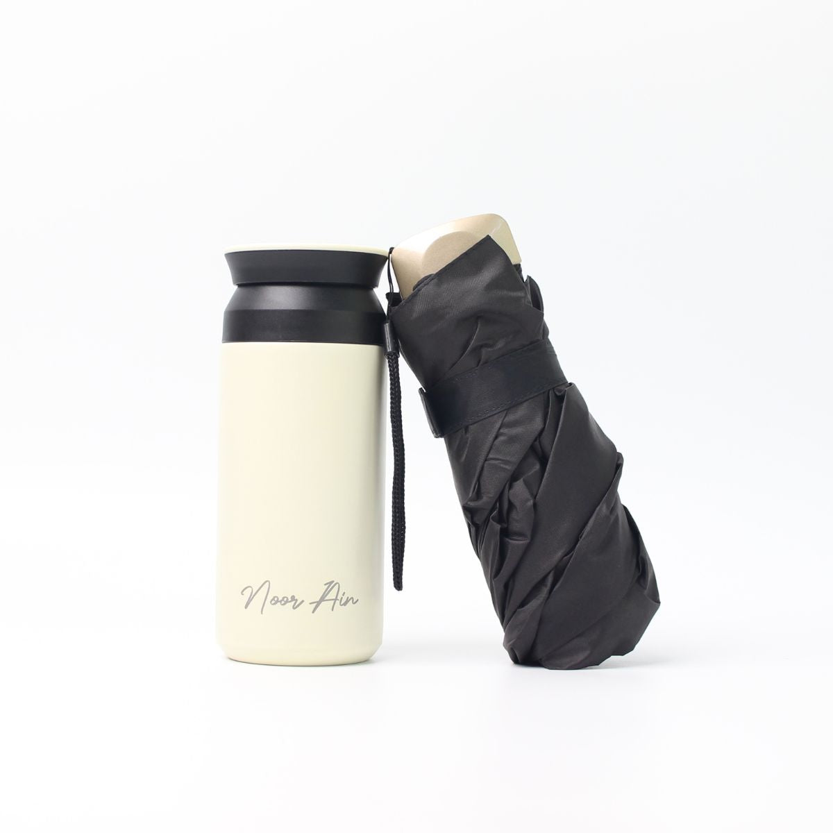 Personalised GIft Set Petite Coffee Tumbler with umbrella UV