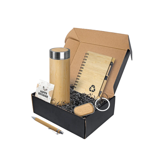GI20102 Corporate Gift Set | Flask | Keychain | Eco Notebook | Plastic Pen