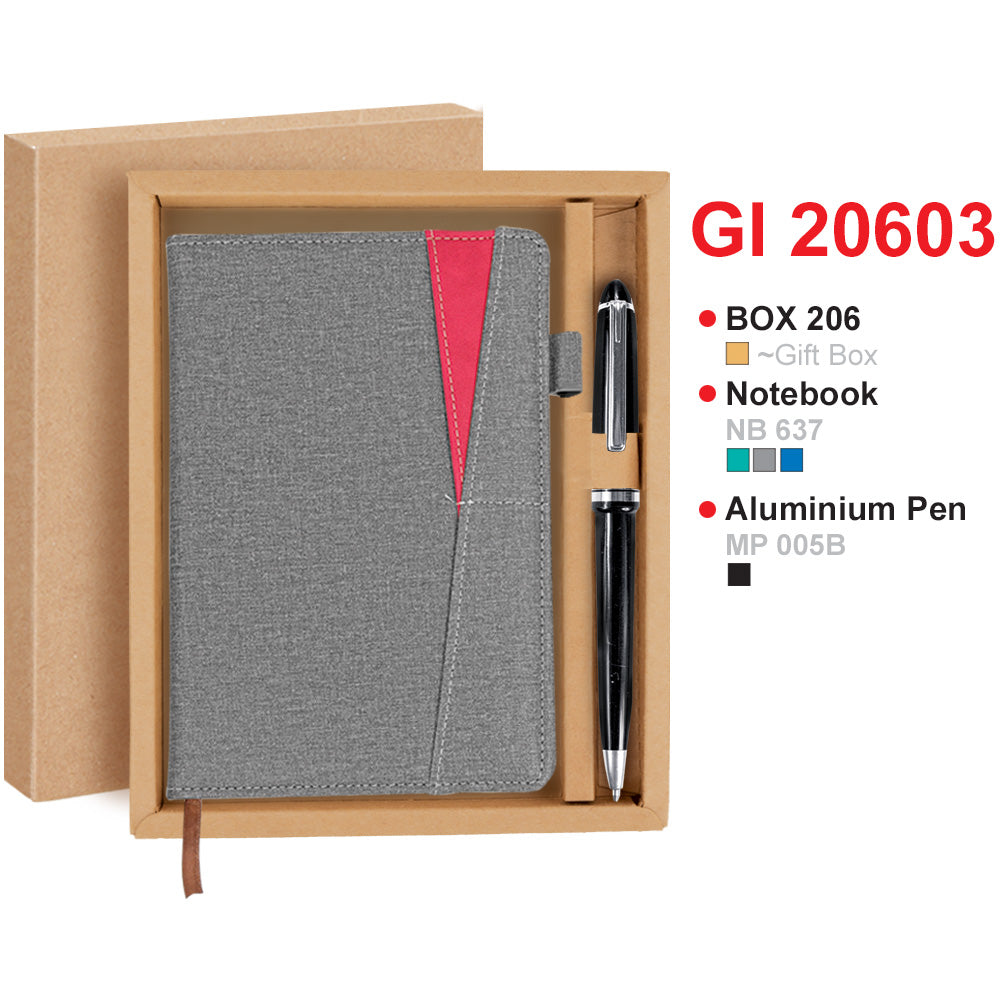 Gift Set (GI20603) notebook and aluminum Pen
