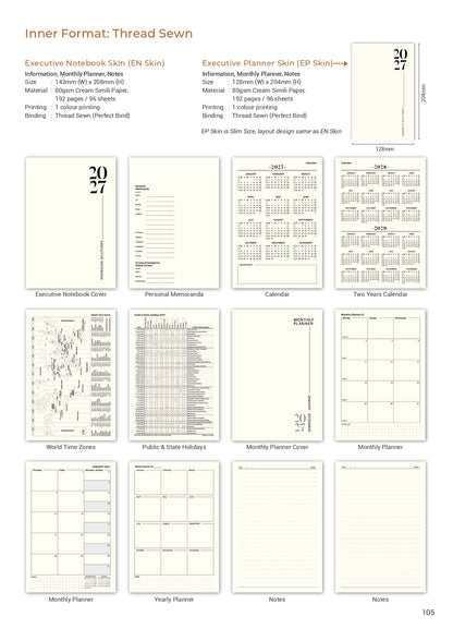 Inner Format organizer 2027 Thread Sewn | Corporate Gifts | Organizer, Diary & Planner Supplier Malaysia | Executive Notebook |  Thermal PU Leather | Staff Appreciation Gift | Event Gifts | Premium Gifts