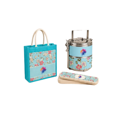 JPS 7891 Set Gift Jutebag | Tiffin | Cutlery Set