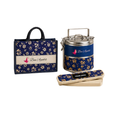 JPS 7894 Set Gift Jutebag | Tiffin | Cutlery Set