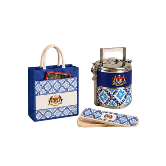JPS 7885 Set Gift Jutebag | Tiffin | Cutlery Set