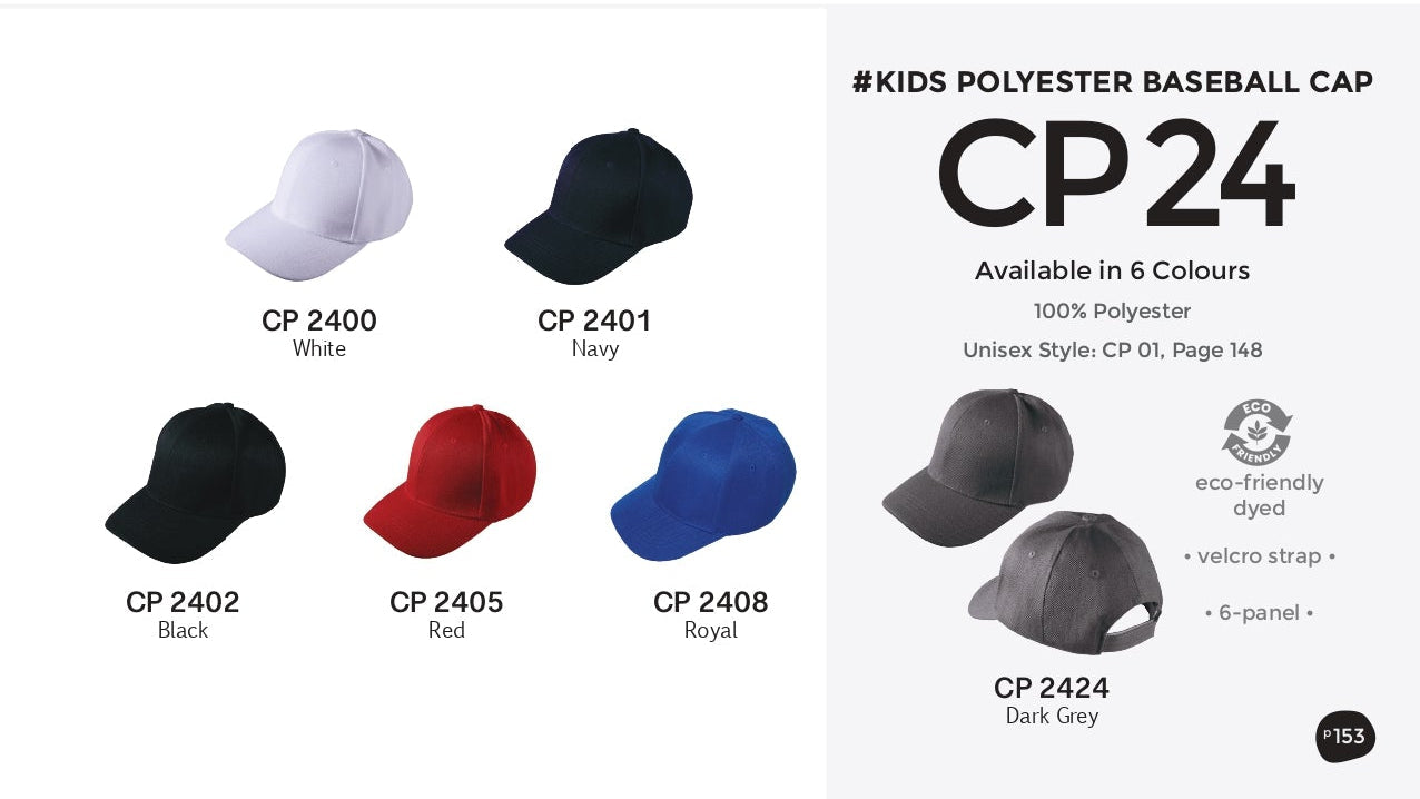 Kids Polyester Baseball Cap | Printing service | School & University Gifts | Apparel & Uniform | Corporate uniforms