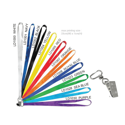 LD10 Lanyard with custom logo printing for staff ID and event pass Malaysia