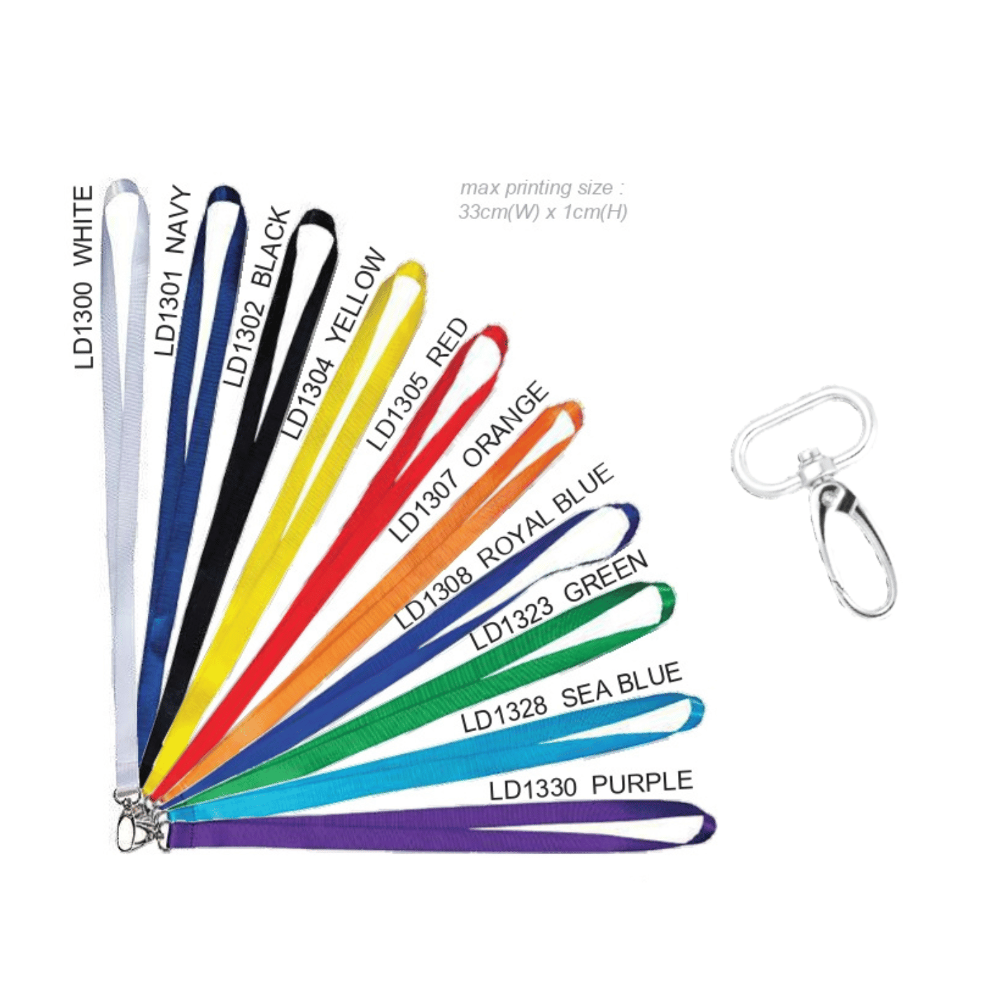 LD15 Lanyard with custom logo printing for staff ID and event pass Malaysia | Corporate Gift | ID Card Holder