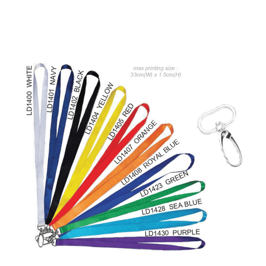 LD14 Lanyard with custom logo printing for staff ID and event pass Malaysia | Corporate Gift | ID Card Holder