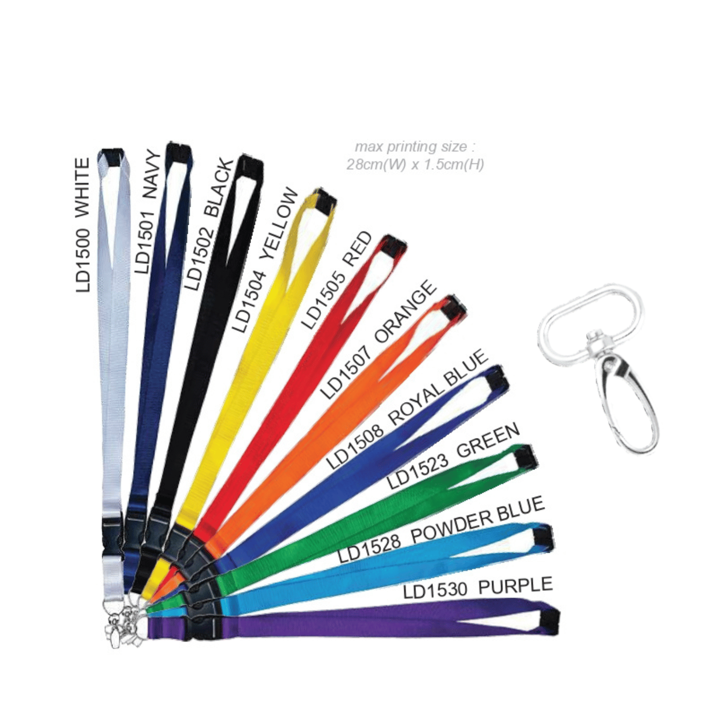 LD15 Lanyard with custom logo printing for staff ID and event pass Malaysia | Corporate Gift | ID Card Holder