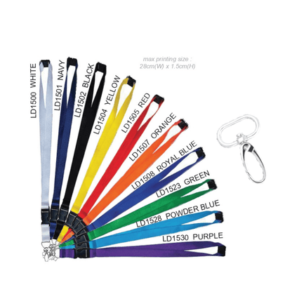 LD15 Lanyard with custom logo printing for staff ID and event pass Malaysia | Corporate Gift | ID Card Holder