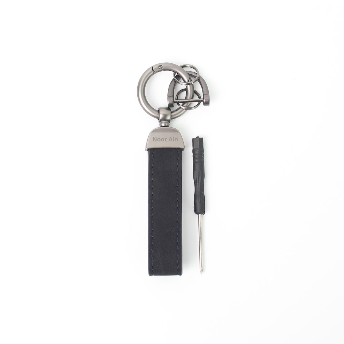 Personalised Gift Luxe Metal Keychain with Engrave name