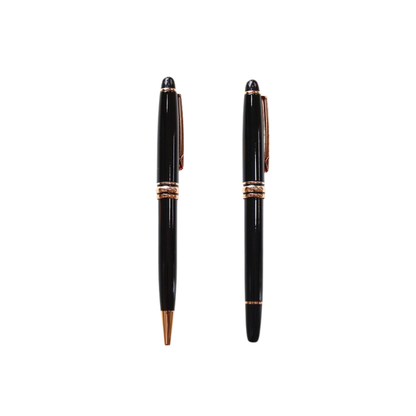 Black pen with rose gold accents | Metal ball Pen | Employee appreciation | Corporate Event | Corporate Gift Set | VIP Client gifts | Company anniversary gift