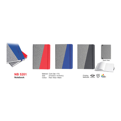 NB5201 Notebook with Cork and PU Material