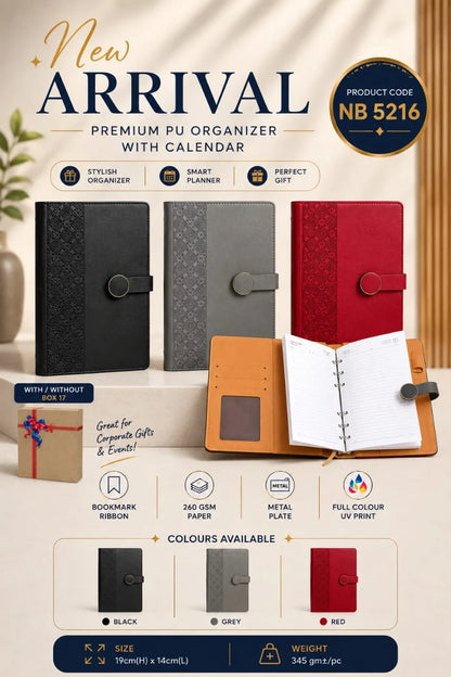 NB5216 PU Organizer with Calender