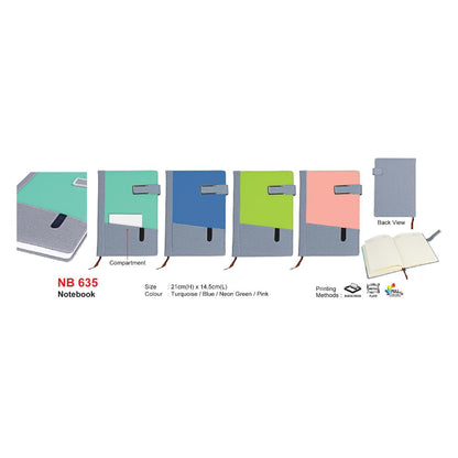 NB635 Notebook with magnetic Strap