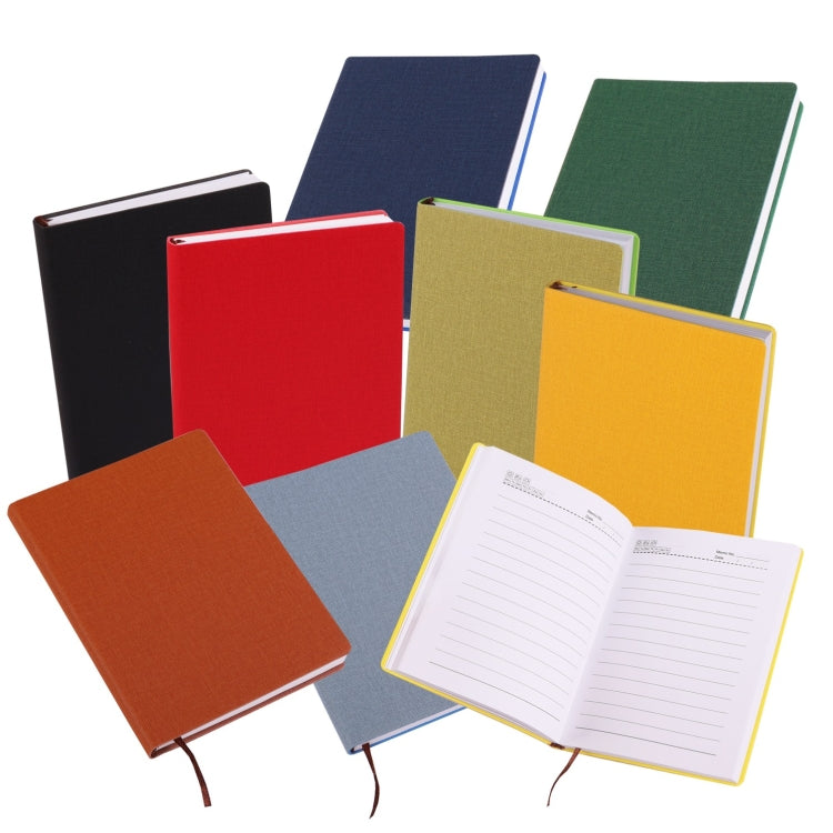 gift idea for staff Assorted colorful notebooks with one open on a white background