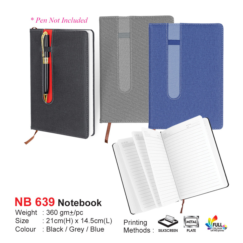Notebook (NB639) with custom logo printing for corporate gift