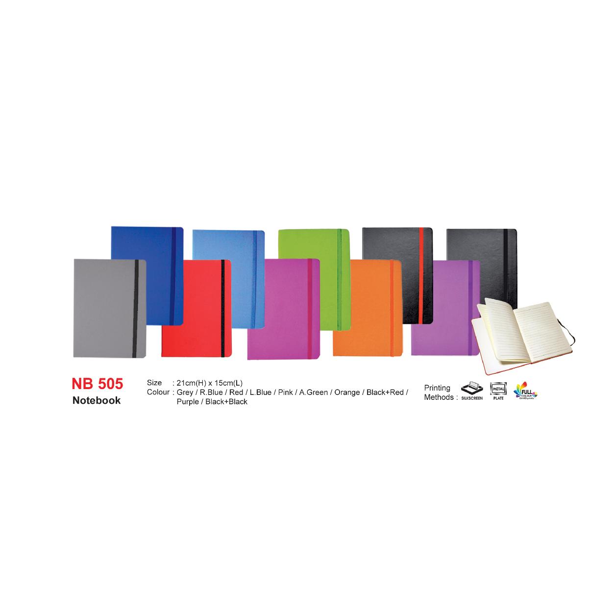 Colorful notebooks with open book on a white background