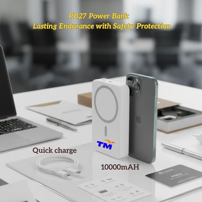 PB27 10,000mAh Magnetic Wireless Power Bank (Fast Charging) – Custom Logo Printing