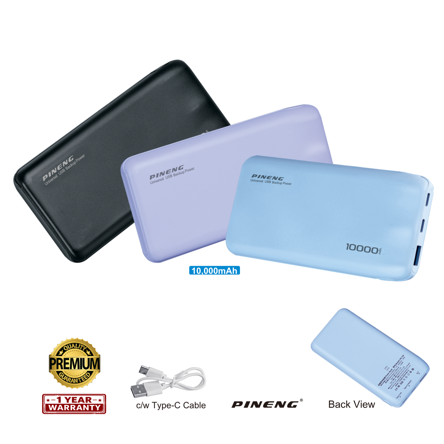 PINENG Power Bank – 10000mAh (PN732)