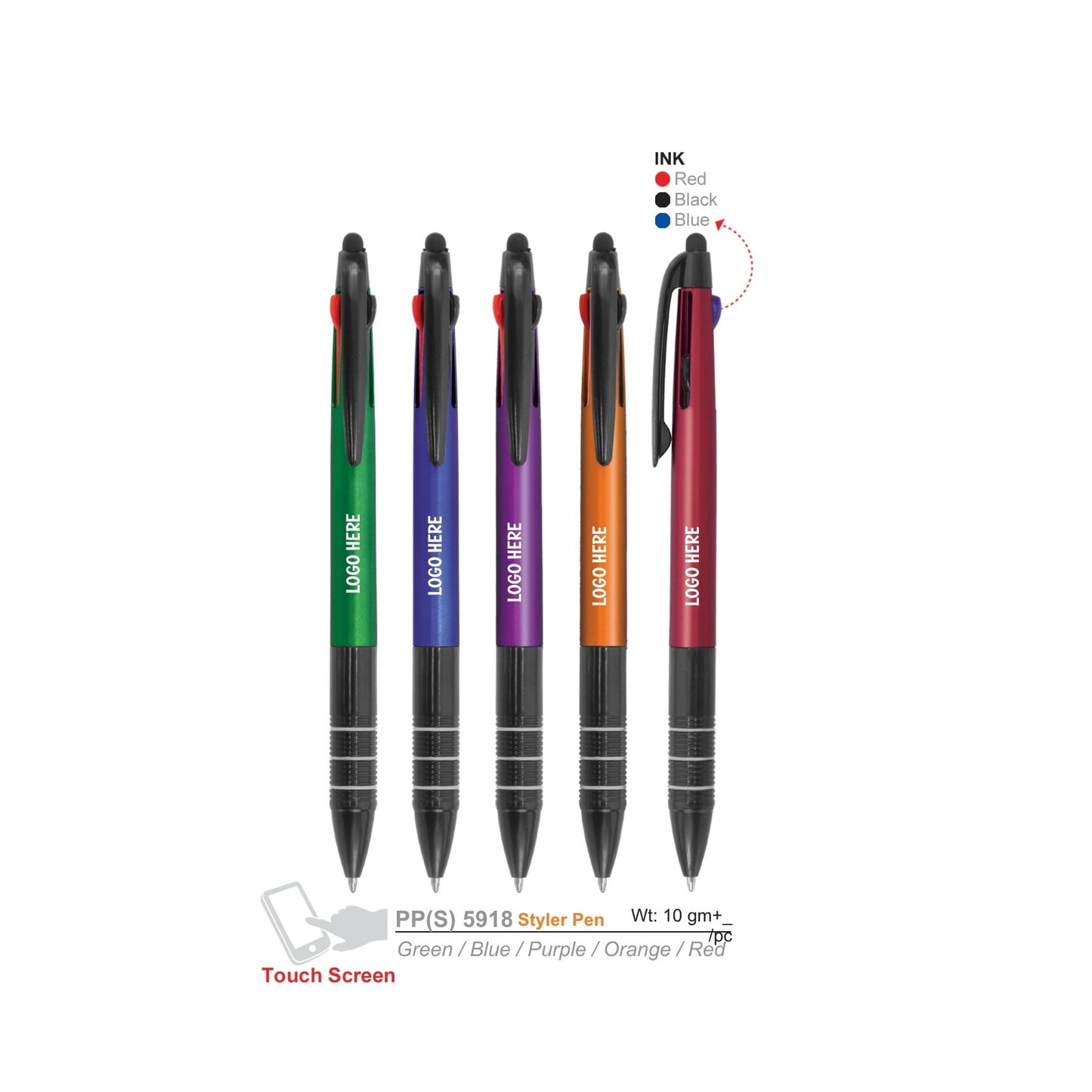 PP(S) 5918 Styler Pen- Plastic Ball Pen