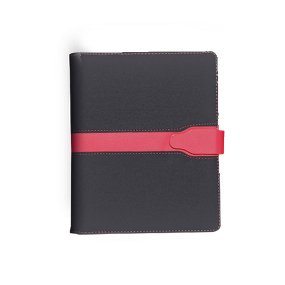 PU Organizer Black organizers with colorful straps on a white background with custom printing logo for corporate event