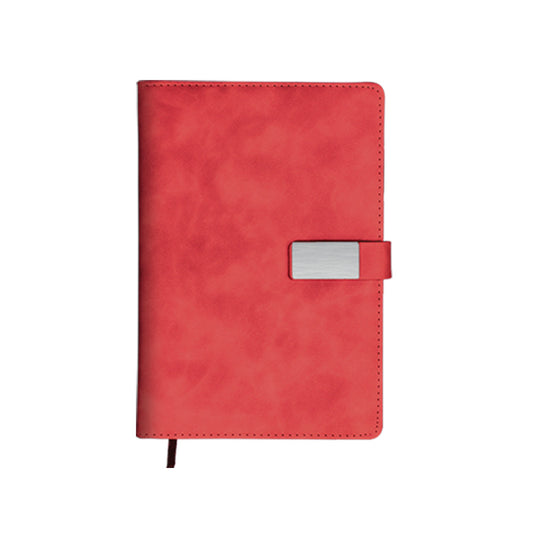 PU Organizer (NB508)
Red notebook with a silver clip on a white background for corporate custom gift 