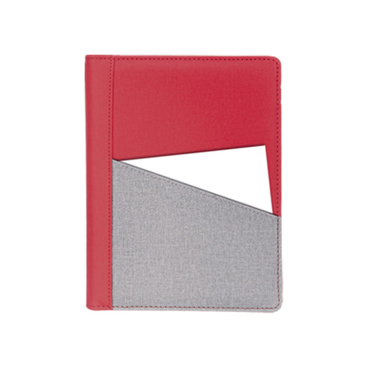Red and gray cardholder on a white background
