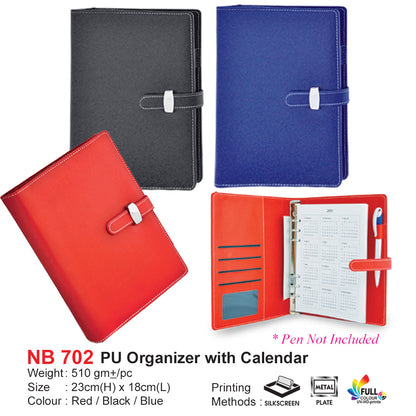 NB702 PU Organizer with Calendar