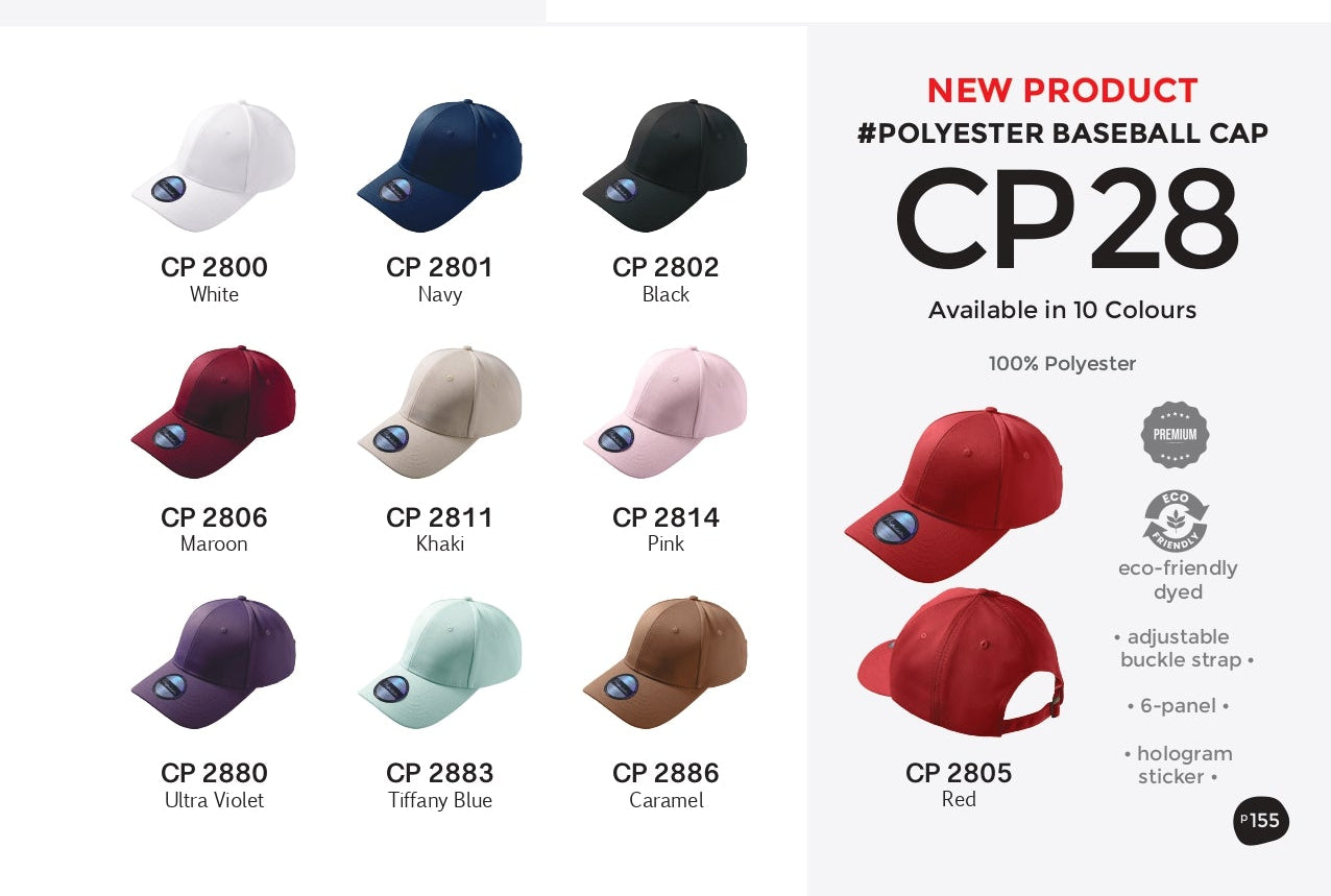 CP28 Polyester Baseball Cap for custom logo corporate gifts Malaysia | Orensport x Arkitype | Printing service | School & University Gifts | Apparel & Uniform | Corporate uniforms