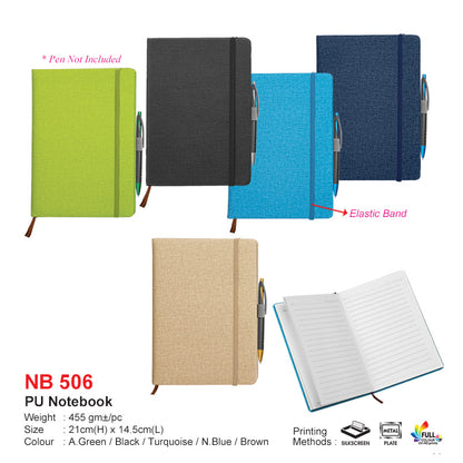 PU Notebook NB506 with custom logo printing for corporate gift
