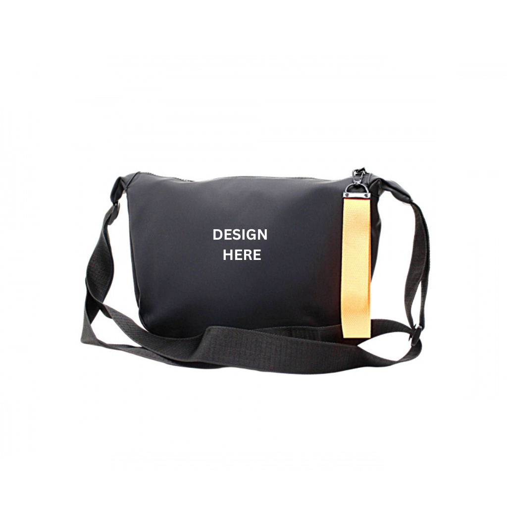 SL2 Sling Bag PU leather with custom logo printing for corporate gifts Malaysia