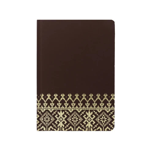 DMA-264 Songket Gold | notebook 2027 | Thread Sewn | PU leather | Corporate Gift set 