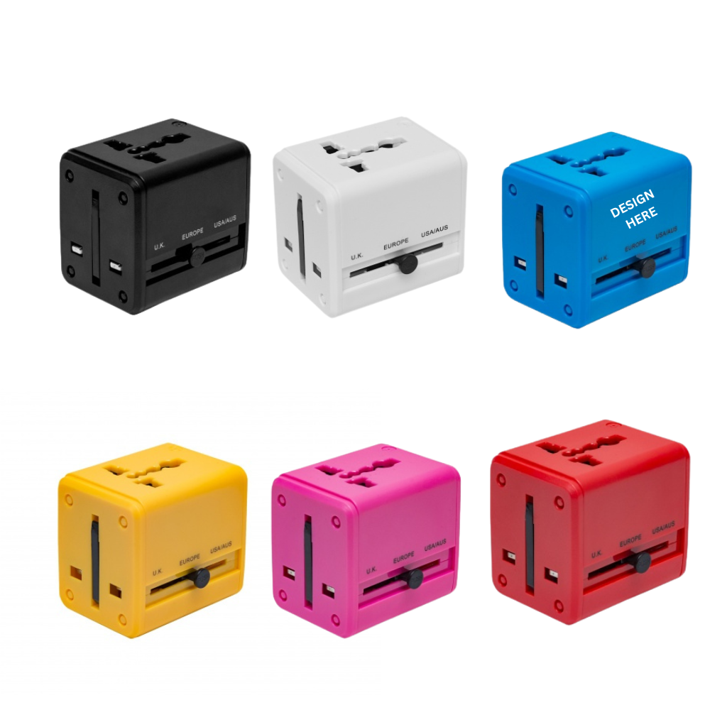 TA04 Universal Travel Adapter | Multi Travel Plug Adapter with Custom Logo Printing