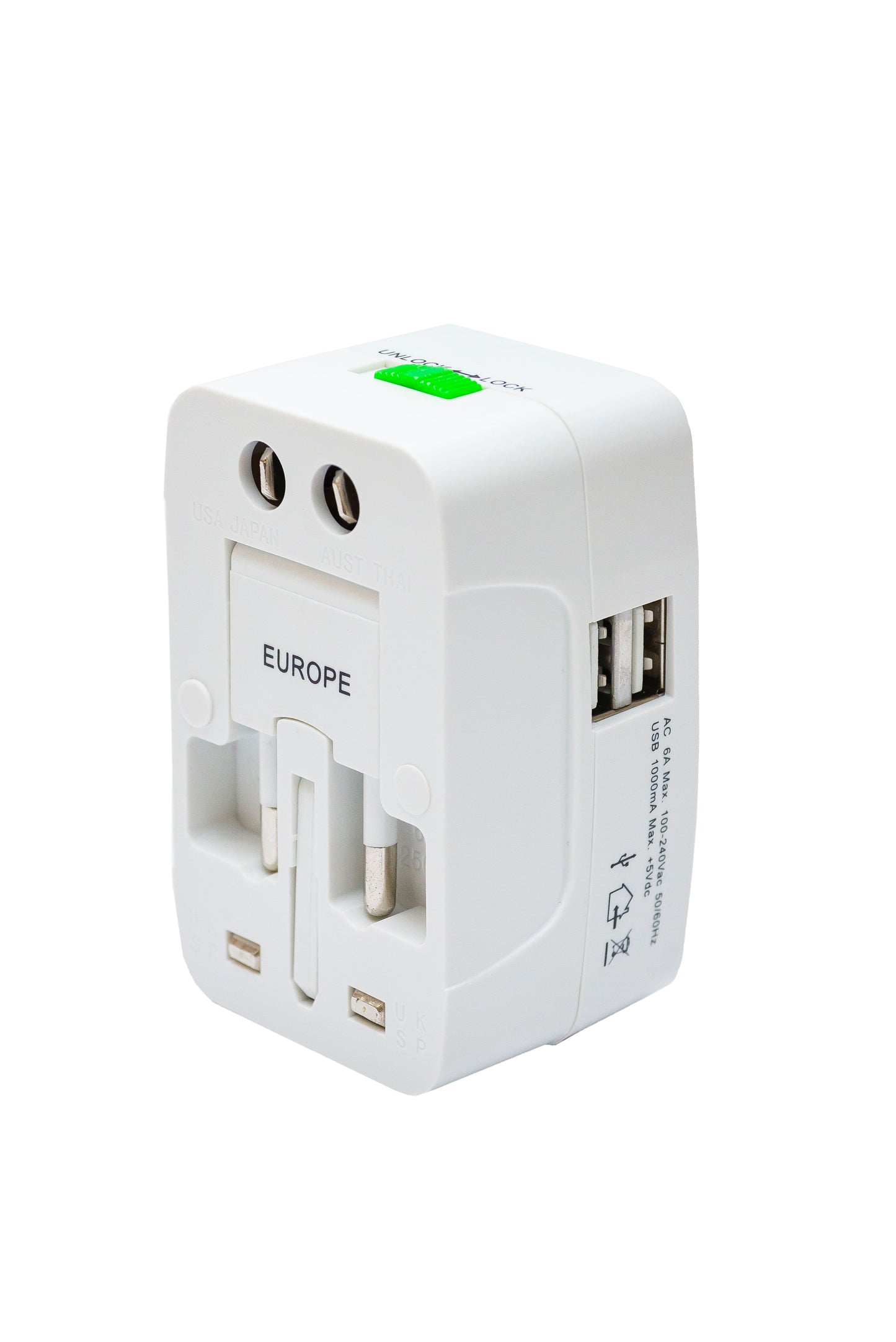TA07 Universal Travel Adapter | Multi Travel Plug Adapter with Custom Logo Printing