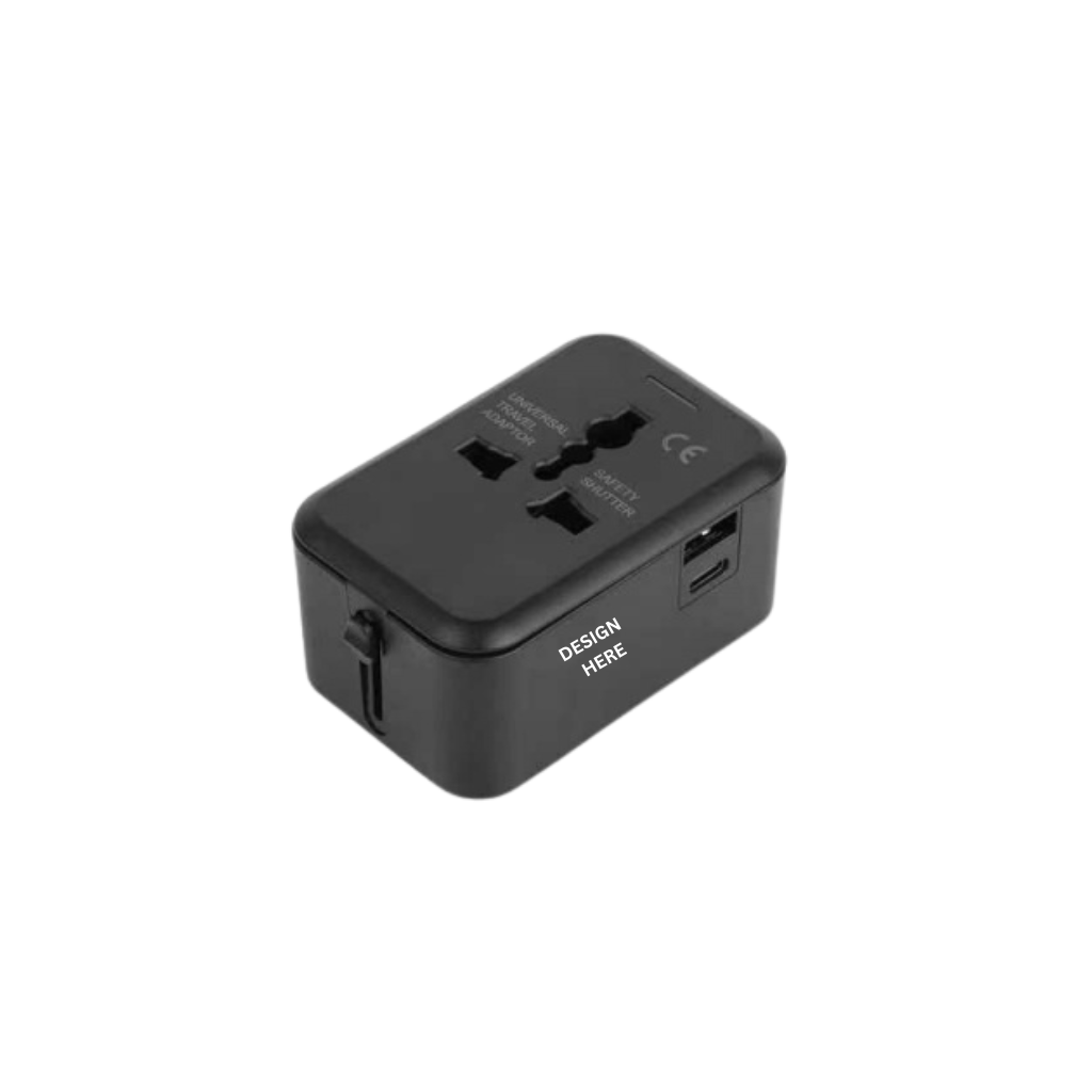 TA09 Universal Travel Adapter | Multi Travel Plug Adapter with Custom Logo Printing