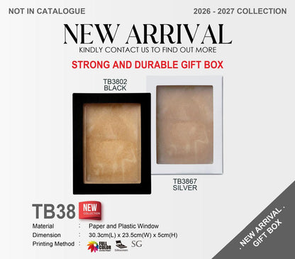 TB38 paper and plastic Window for hand & Face Towel