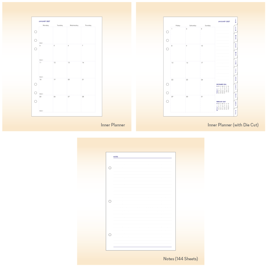 Three-O-Ring Folio Thermo PU Malta