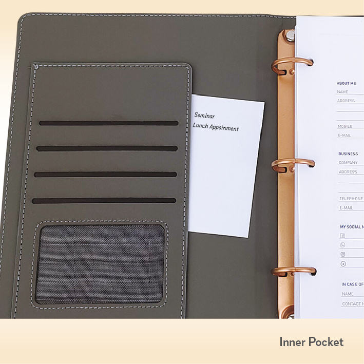 Three-O-Ring Folio Thermo PU Malta