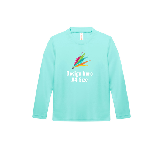 QD88 Tshirt Jersey Kids Basic Tee long Sleeve with Printing