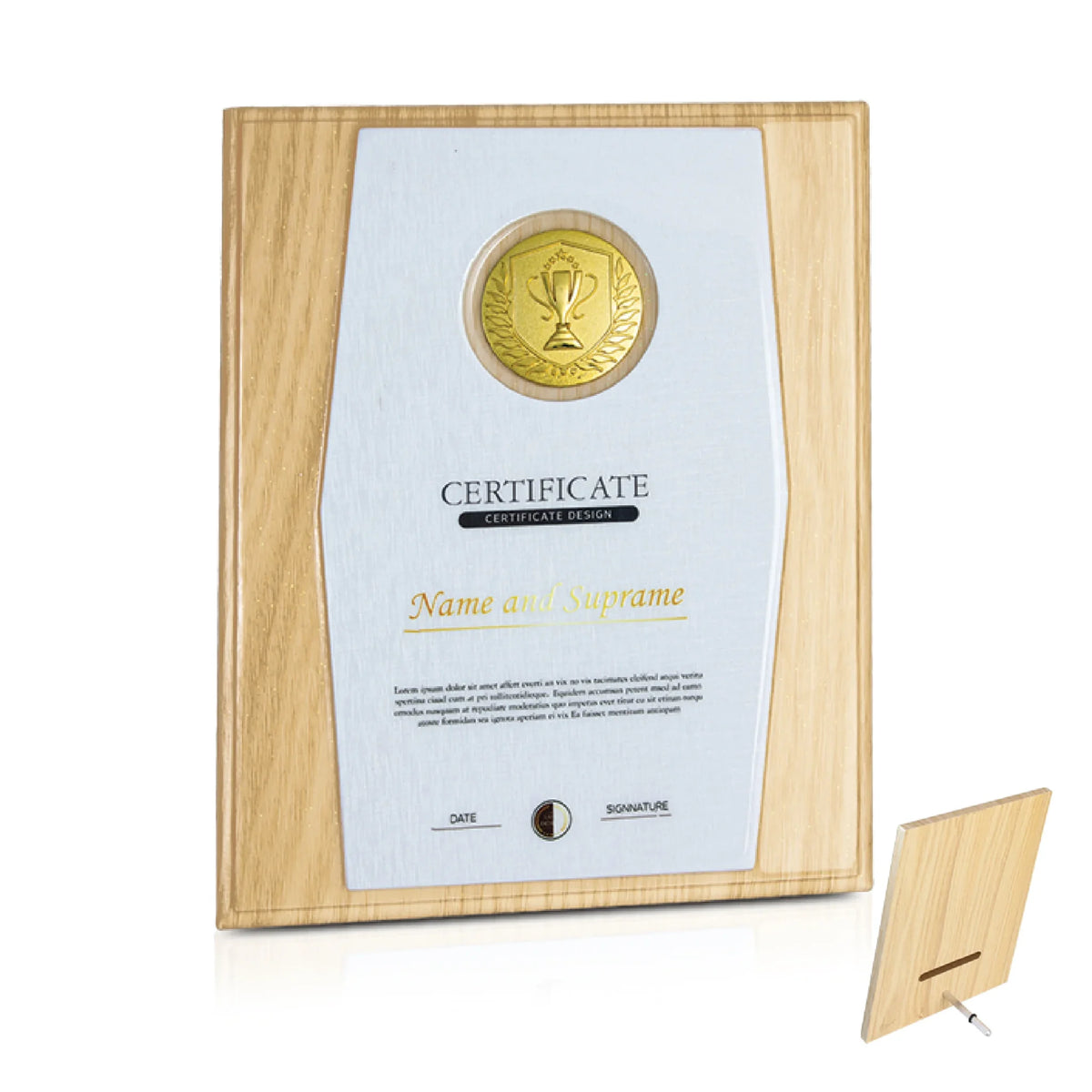 Wooden + Arcylic Plaque (WP45)